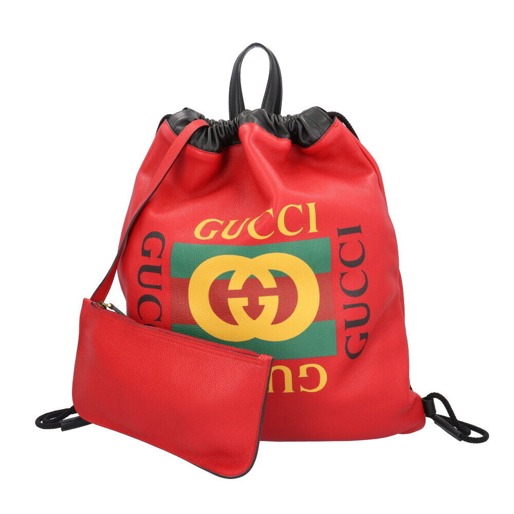 Gucci Drawstring Logo Rucksack Backpack Black - image 3